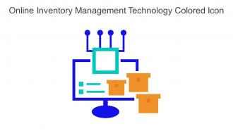 Online Inventory Management Technology Colored Icon In Powerpoint Pptx Png And Editable Eps Format