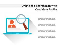 Online job search icon with candidate profile