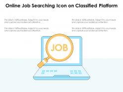 Online job searching icon on classified platform
