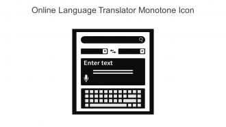 Online Language Translator Monotone Icon In Powerpoint Pptx Png And Editable Eps Format