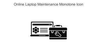 Online Laptop Maintenance Monotone Icon In Powerpoint Pptx Png And Editable Eps Format