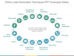 Online lead generation techniques ppt examples slides