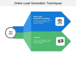 Online lead generation techniques ppt powerpoint presentation file design inspiration cpb