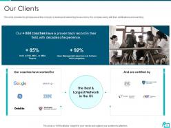 Online learning investor funding elevator pitch deck ppt template