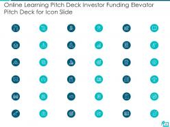 Online learning investor funding elevator pitch deck ppt template
