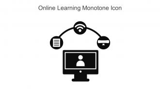Online Learning Monotone Icon In Powerpoint Pptx Png And Editable Eps Format