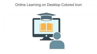 Online Learning On Desktop Colored Icon In Powerpoint Pptx Png And Editable Eps Format