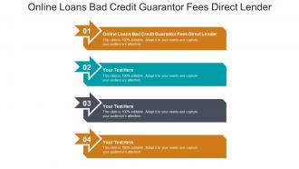 Online loans bad credit guarantor fees direct lender ppt powerpoint presentation slides example cpb