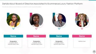 Online Luxury Fashion Platform Investor Funding Elevator Pitch Deck Ppt Template