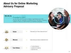 Online Marketing Advisory Proposal Powerpoint Presentation Slides
