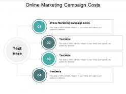 Online marketing campaign costs ppt powerpoint presentation show examples cpb