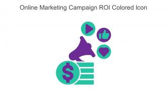 Online Marketing Campaign ROI Colored Icon In Powerpoint Pptx Png And Editable Eps Format