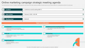 Online Marketing Campaign Strategic Meeting Agenda