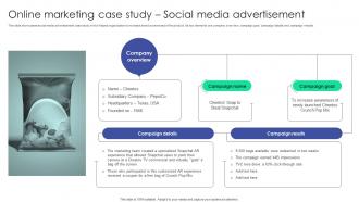 Online Marketing Case Study Social Media Advertisement Plan To Assist Organizations In Developing MKT SS V