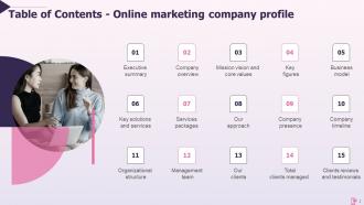 Online Marketing Company Profile Powerpoint Presentation Slides