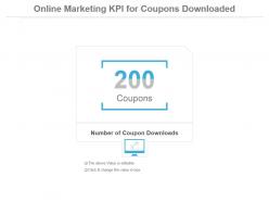 Online marketing kpi for coupons downloaded ppt slide