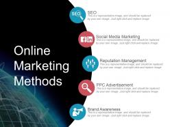 Online marketing methods ppt infographics