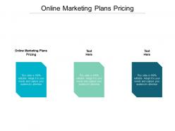 Online marketing plans pricing ppt powerpoint presentation professional graphics download cpb
