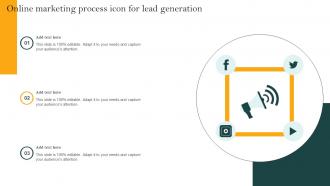 Online Marketing Process Icon For Lead Generation