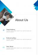 Online Marketing Proposal About Us One Pager Sample Example Document