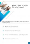 Online Marketing Proposal For Project Context One Pager Sample Example Document