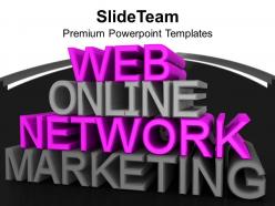 Online marketing related words powerpoint templates ppt themes and graphics 0213