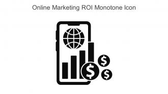 Online Marketing ROI Monotone Icon In Powerpoint Pptx Png And Editable Eps Format