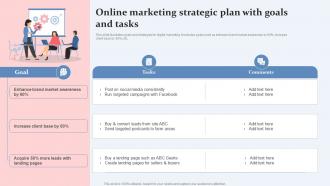 Online Marketing Strategic Plan With Goals And Tasks