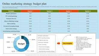 Online Marketing Strategy Budget Plan Pharmaceutical Marketing Strategies Implementation MKT SS