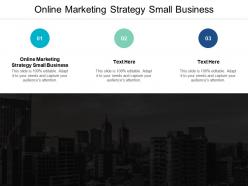 Online marketing strategy small business ppt powerpoint presentation ideas clipartm cpb