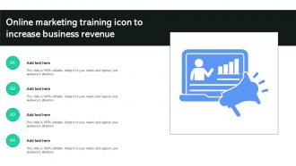Online Marketing Training Icon To Increase Business Revenue