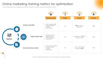 Online Marketing Training Metrics For Optimisation