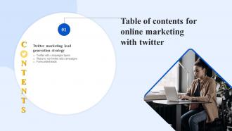 Online Marketing With Twittertable Of Contents For Ppt Powerpoint Presentation File Model