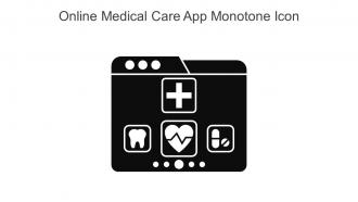 Online Medical Care App Monotone Icon In Powerpoint Pptx Png And Editable Eps Format