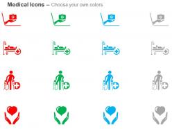 Online medical help hospital facility service for handicapped health insurance ppt icons graphics