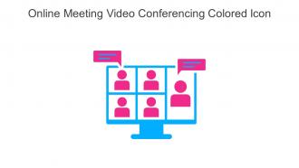 Online Meeting Video Conferencing Colored Icon In Powerpoint Pptx Png And Editable Eps Format