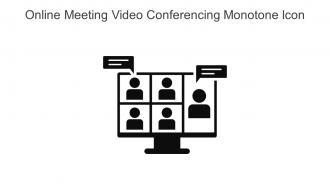 Online Meeting Video Conferencing Monotone Icon In Powerpoint Pptx Png And Editable Eps Format