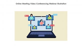 Online Meeting Video Conferencing Webinar Illustration