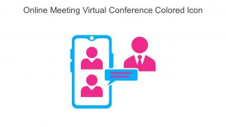 Online Meeting Virtual Conference Colored Icon In Powerpoint Pptx Png And Editable Eps Format