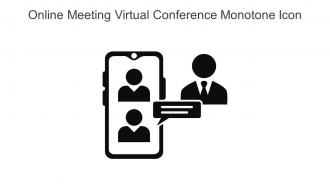 Online Meeting Virtual Conference Monotone Icon In Powerpoint Pptx Png And Editable Eps Format