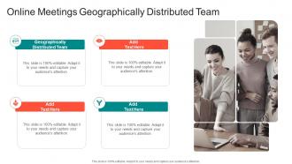 Online Meetings Geographically Distributed Team In Powerpoint And Google Slides Cpb