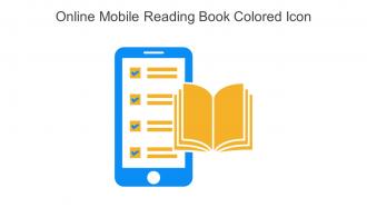 Online Mobile Reading Book Colored Icon In Powerpoint Pptx Png And Editable Eps Format