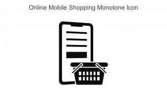 Online Mobile Shopping Monotone Icon In Powerpoint Pptx Png And Editable Eps Format