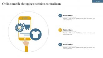 Online Mobile Shopping Operation Control Icon