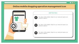 Online Mobile Shopping Operation Management Icon