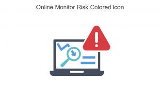 Online Monitor Risk Colored Icon in powerpoint pptx png and editable eps format