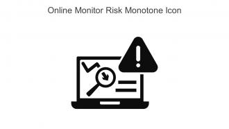 Online Monitor Risk Monotone Icon in powerpoint pptx png and editable eps format
