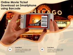 Online movie ticket download on smartphone using barcode