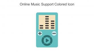 Online Music Support Colored Icon In Powerpoint Pptx Png And Editable Eps Format
