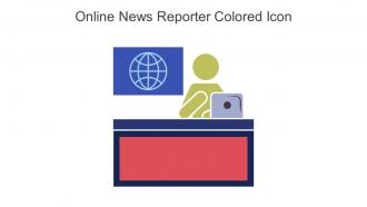 Online News Reporter Colored Icon In Powerpoint Pptx Png And Editable Eps Format